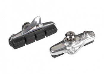 ΤΑΚΑΚΙΑ ΦΡΕΝΩΝ ΠΟΔΗΛΑΤΟΥ (RACING BIKE) PREMIUM 55mm PF-15  ΜΑΥΡΟ/ΧΡΩΜΙΟ 2ΤΕΜ.