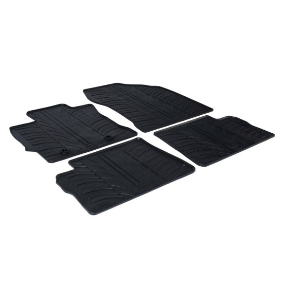 ΜΑΡΚΕ ΠΑΤΑΚΙΑ ΣΕ ΣΚΑΦΗ ΛΑΣΤΙΧΟ ΓΙΑ TOYOTA AURIS 5D/TOURING SPORTS 12/2012-03/2019 SUMISURA ΣΕ ΜΑΥΡΟ ΧΡΩΜΑ ME ΚΟΥΜΠΩΜΑΤΑ LAMPA - 4 ΤΕΜ.