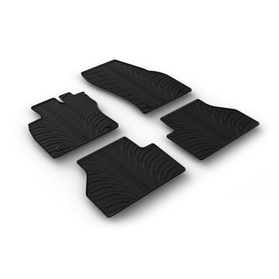 LAMPA - ΠΑΤΑΚΙΑ ΑΥΤΟΚΙΝΗΤΟΥ ΑΠΟ ΛΑΣΤΙΧΟ ΓΙΑ VW CADDY LIFE 01/2021+ ΣΕ ΜΑΥΡΟ ΧΡΩΜΑ ME ΚΟΥΜΠΩΜΑΤΑ - 4 ΤΕΜ.