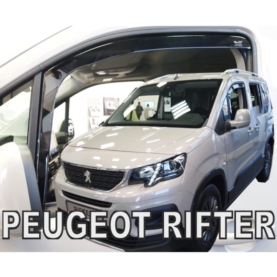 ΑΝΕΜΟΘΡΑΥΣΤΕΣ ΓΙΑ PEUGEOT PARTNER III 2D / PEUGEOT RIFTER 4D/5D / CITROEN BERLINGO III 4D/5D / OPEL COMBO E 4D/5D LOV 2018+/TOYOTA PROACE CITY 2018+ ΖΕΥΓΑΡΙ ΑΠΟ ΕΥΚΑΜΠΤΟ ΦΙΜΕ ΠΛΑΣΤΙΚΟ HEKO - 2 ΤΕΜ.