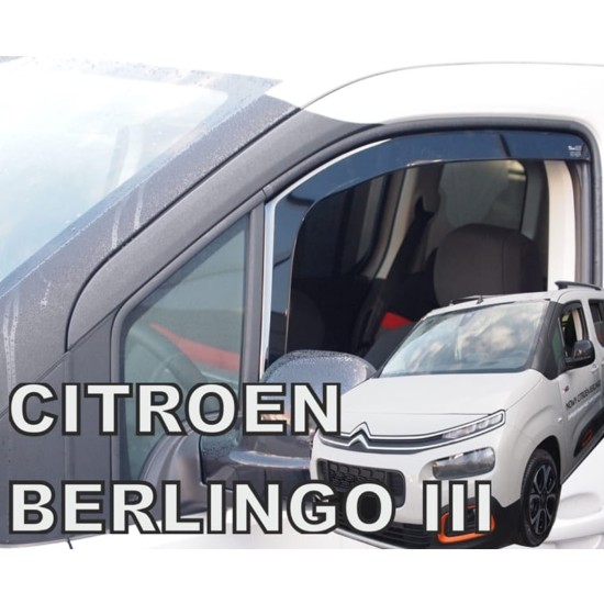 ΑΝΕΜΟΘΡΑΥΣΤΕΣ ΓΙΑ PEUGEOT PARTNER III 2D / PEUGEOT RIFTER 4D/5D / CITROEN BERLINGO III 4D/5D / OPEL COMBO E 4D/5D LOV 2018+/TOYOTA PROACE CITY 2018+ ΖΕΥΓΑΡΙ ΑΠΟ ΕΥΚΑΜΠΤΟ ΦΙΜΕ ΠΛΑΣΤΙΚΟ HEKO - 2 ΤΕΜ.