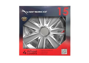 Amio - ΤΑΣΙΑ 15" VERSACO GTX SILVER CARBON -ΣΕΤ 4 ΤΕΜ. ΣΕ ΚΟΥΤΙ (2673/AM)