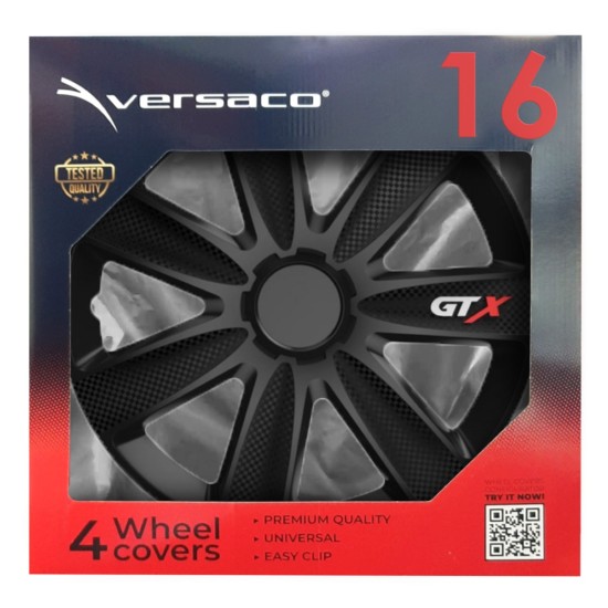 Amio - ΤΑΣΙΑ 16" VERSACO GTX BLACK CARBON - ΣΕΤ 4 ΤΕΜ ΣΕ ΚΟΥΤΙ (2765/AM)