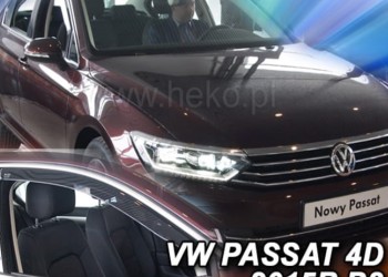 ΑΝΕΜΟΘΡΑΥΣΤΕΣ ΓΙΑ VW PASSAT 4D 2014+ ΖΕΥΓΑΡΙ ΑΠΟ ΕΥΚΑΜΠΤΟ ΦΙΜΕ ΠΛΑΣΤΙΚΟ HEKO - 2 ΤΕΜ.
