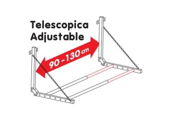 ΒΑΣΗ ΤΟΙΧΟΥ ΑΠΟΘΗΚΕΥΣΗΣ ΕΛΑΣΤΙΚΩΝ TYRE-RACK ΠΤΥΣΟΜΕΝΗ 90-130cm ΜΕΓΙΣΤΟ ΦΟΡΤΙΟ 90kg