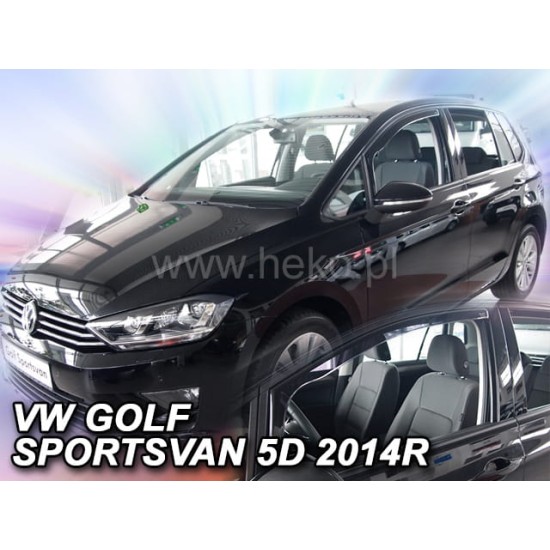 ΑΝΕΜΟΘΡΑΥΣΤΕΣ ΓΙΑ VW GOLF SPORTSVAN 5D 2014-2020 ΖΕΥΓΑΡΙ ΑΥΤΟΚΙΝΗΤΟΥ ΑΠΟ ΕΥΚΑΜΠΤΟ ΦΙΜΕ ΠΛΑΣΤΙΚΟ HEKO - 2 ΤΕΜ.