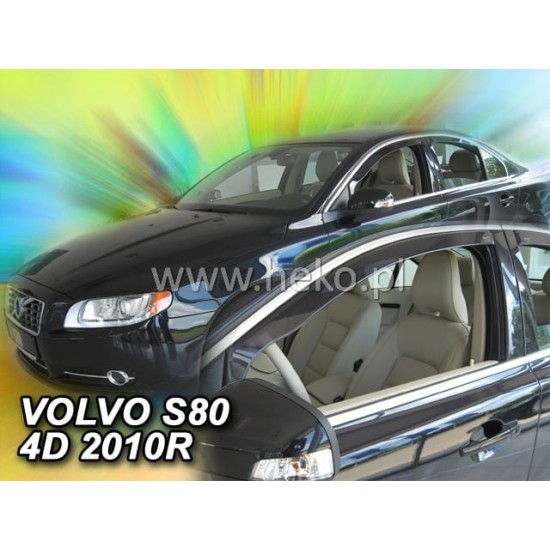 ΑΝΕΜΟΘΡΑΥΣΤΕΣ ΓΙΑ VOLVO S80 4D 2006+/ VOLVO V70 /XC 5D 2007-2016 ΖΕΥΓΑΡΙ ΑΠΟ ΕΥΚΑΜΠΤΟ ΦΙΜΕ ΠΛΑΣΤΙΚΟ HEKO - 2 ΤΕΜ.