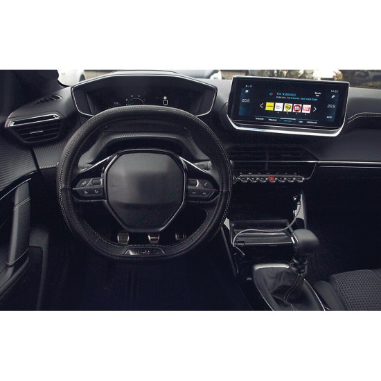 Lampa Κάλυμμα Τιμονιού Αυτοκινήτου Club Sport Custom Fit για Peugeot 2019+ Άοσμο Ultra soft Skeentex Μαύρο 1-τεμ. (L3291.5)