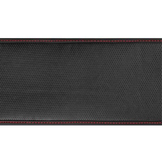Lampa Κάλυμμα Τιμονιού Αυτοκινήτου Skin-Cover 38-40εκ. Ελαστικό Άοσμο Διάτρητο Ultra soft Skeentex Μαύρο με Κόκκινη Ραφή 1-τεμ. (L3296.8)
