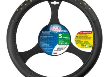 Lampa Κάλυμμα Τιμονιού Αυτοκινήτου ICON Stars 35-37εκ. Άοσμο με μεταλλικά αστέρια Ultra soft Skeentex Χρυσό 1-τεμ. (L3297.0)