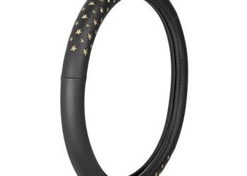 Lampa Κάλυμμα Τιμονιού Αυτοκινήτου ICON Stars 35-37εκ. Άοσμο με μεταλλικά αστέρια Ultra soft Skeentex Χρυσό 1-τεμ. (L3297.0)