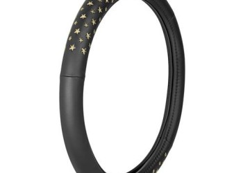 Lampa Κάλυμμα Τιμονιού Αυτοκινήτου ICON Stars 37-39εκ. Άοσμο με μεταλλικά αστέρια Ultra soft Skeentex Χρυσό 1-τεμ. (L3297.1)