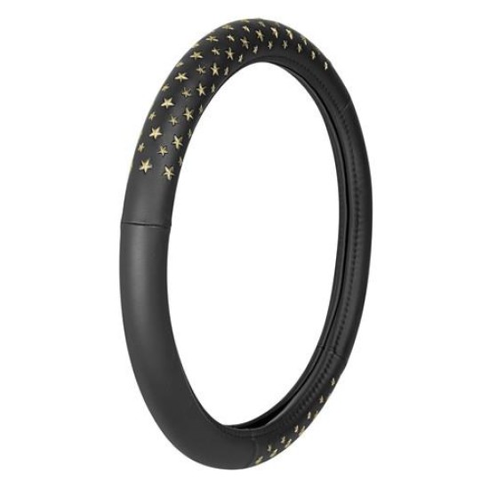 Lampa Κάλυμμα Τιμονιού Αυτοκινήτου ICON Stars 37-39εκ. Άοσμο με μεταλλικά αστέρια Ultra soft Skeentex Χρυσό 1-τεμ. (L3297.1)