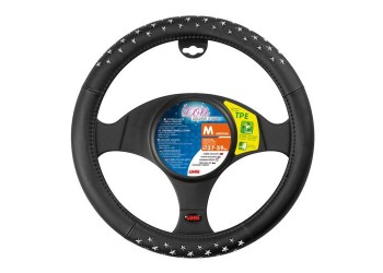 Lampa Κάλυμμα Τιμονιού Αυτοκινήτου ICON Stars 37-39εκ. Άοσμο με μεταλλικά αστέρια Ultra soft Skeentex Ασημί 1-τεμ. (L3297.3)