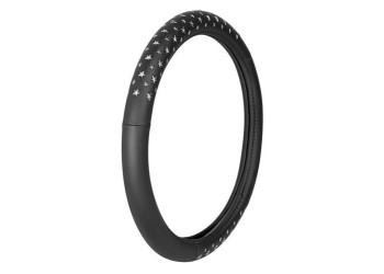 Lampa Κάλυμμα Τιμονιού Αυτοκινήτου ICON Stars 37-39εκ. Άοσμο με μεταλλικά αστέρια Ultra soft Skeentex Ασημί 1-τεμ. (L3297.3)