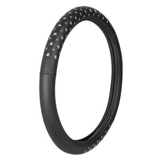 Lampa Κάλυμμα Τιμονιού Αυτοκινήτου ICON Stars 37-39εκ. Άοσμο με μεταλλικά αστέρια Ultra soft Skeentex Ασημί 1-τεμ. (L3297.3)