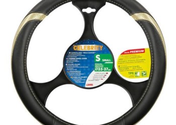 Lampa Κάλυμμα Τιμονιού Αυτοκινήτου Celebrity 35-37εκ. Άοσμο με μεταλλικό look Ultra soft Skeentex Μαύρο Χρυσό 1-τεμ. (L3297.6)