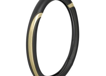 Lampa Κάλυμμα Τιμονιού Αυτοκινήτου Celebrity 35-37εκ. Άοσμο με μεταλλικό look Ultra soft Skeentex Μαύρο Χρυσό 1-τεμ. (L3297.6)