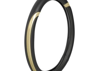 Lampa Κάλυμμα Τιμονιού Αυτοκινήτου Celebrity 37-39εκ. Άοσμο με μεταλλικό look Ultra soft Skeentex Μαύρο Χρυσό  1-τεμ. (L3297.7)