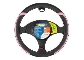 Lampa Κάλυμμα Τιμονιού Αυτοκινήτου Celebrity 37-39εκ. Άοσμο με μεταλλικό look Ultra soft Skeentex Ροζ 1-τεμ. (L3298.1)