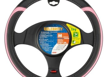 Lampa Κάλυμμα Τιμονιού Αυτοκινήτου Celebrity 37-39εκ. Άοσμο με μεταλλικό look Ultra soft Skeentex Ροζ 1-τεμ. (L3298.1)
