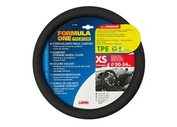 Lampa Κάλυμμα Τιμονιού Αυτοκινήτου Formula One Premium 30-34εκ. Άοσμο Αντιιδρωτικό Ευρείας κάλυψης¨Μαύρο 1-τεμ. (L3298.3)