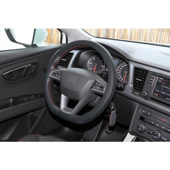 Lampa Κάλυμμα Τιμονιού Αυτοκινήτου Sport-Grip 34-51εκ. Σιλικόνης Σούπερ ελαστικό κατάλληλο για όλα τα μεγέθη Μαύρο 1-τεμ. (L3298.6)