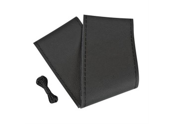 Lampa Κάλυμμα Τιμονιού Αυτοκινήτου Premium Leather Top Grip Δετό 37-39εκ. Άοσμο Γνήσιο Δέρμα Μαύρο 1-τεμ. (L3299.0)