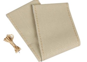 ΡΑΦΤΟ ΚΑΛΥΜΜΑ ΤΙΜΟΝΙΟΥ ΔΙΑΤΡΗΤΟ ΔΕΡΜΑΤΙΝΟ PREMIUM PERFORATED ΜΠΕΖ ΜΕ ΜΠΕΖ ΡΑΦΗ