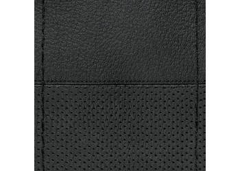 Lampa Κάλυμμα Τιμονιού Αυτοκινήτου Sport Leather Top Grip Δετό 37-39εκ. Λείο & Διάτρητο Γνήσιο Δέρμα Μαύρο με Μαύρη Ραφή 1-τεμ. (L3299.8)