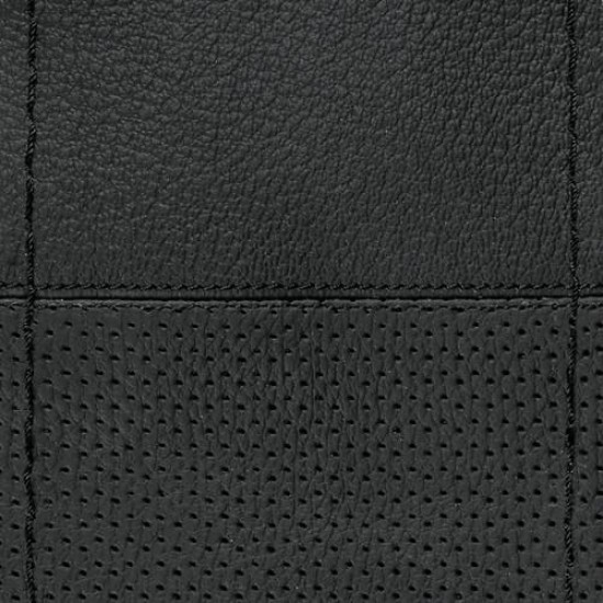 Lampa Κάλυμμα Τιμονιού Αυτοκινήτου Sport Leather Top Grip Δετό 37-39εκ. Λείο & Διάτρητο Γνήσιο Δέρμα Μαύρο με Μαύρη Ραφή 1-τεμ. (L3299.8)