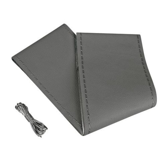Lampa Κάλυμμα Τιμονιού Αυτοκινήτου Standard Leather Top Grip Δετό 37-39εκ. Άοσμο Γνήσιο Δέρμα ενιαίο Γκρί 1-τεμ. (L3301.2)