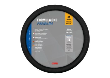 Lampa Κάλυμμα Τιμονιού Αυτοκινήτου Formula One 37-39εκ. Άοσμο Αντιιδρωτικό Ευρείας κάλυψης Μαύρο 1-τεμ. (L3306.8)