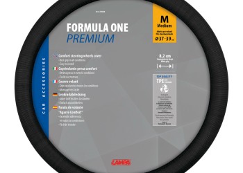 Lampa Κάλυμμα Τιμονιού Αυτοκινήτου Formula One 37-39εκ. Άοσμο Αντιιδρωτικό Ευρείας κάλυψης Μαύρο 1-τεμ. (L3306.8)