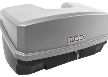 Μπαγκαζιέρα Κοτσαδόρου Nekkar Silver 300 σε ασημί με μαύρο χρώμα και ματ ανάγλυφη υφή για βάση ποδηλάτου κοτσαδόρου Race 3/4 Menabo - 1 τεμ.