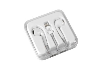 ΑΚΟΥΣΤΙΚΑ BLUETOOTH ΜΕ ΜΙΚΡΟΦΩΝΟ ΚΑΙ ΚΑΛΩΔΙΟ 120cm ΓΙΑ APPLE (8PIN) ΛΕΥΚΑ LAMPA - 1 TEM.