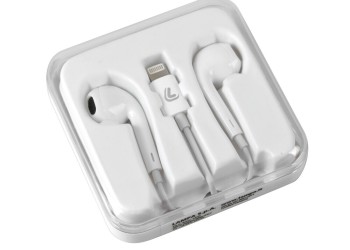 ΑΚΟΥΣΤΙΚΑ BLUETOOTH ΜΕ ΜΙΚΡΟΦΩΝΟ ΚΑΙ ΚΑΛΩΔΙΟ 120cm ΓΙΑ APPLE (8PIN) ΛΕΥΚΑ LAMPA - 1 TEM.