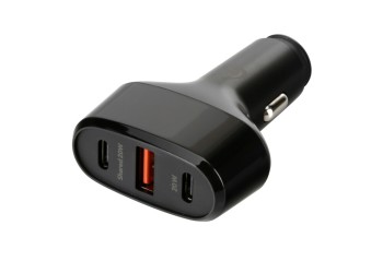 ΦΟΡΤΙΣΤΗΣ ΑΝΑΠΤΗΡΑ 12/24V MAX 40W ΜΕ 1 ΘΥΡΑ USB A & 2 ΘΥΡΕΣ USB C FAST CHARGE ΜΑΥΡΟΣ ROCKET 3 PRO LAMPA - 1 TEM.