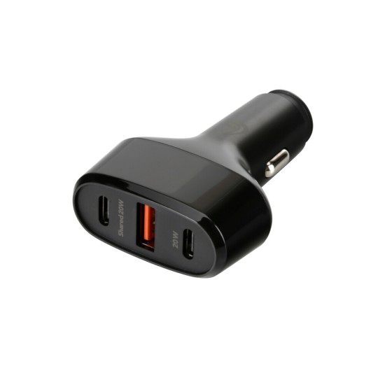 ΦΟΡΤΙΣΤΗΣ ΑΝΑΠΤΗΡΑ 12/24V MAX 40W ΜΕ 1 ΘΥΡΑ USB A & 2 ΘΥΡΕΣ USB C FAST CHARGE ΜΑΥΡΟΣ ROCKET 3 PRO LAMPA - 1 TEM.
