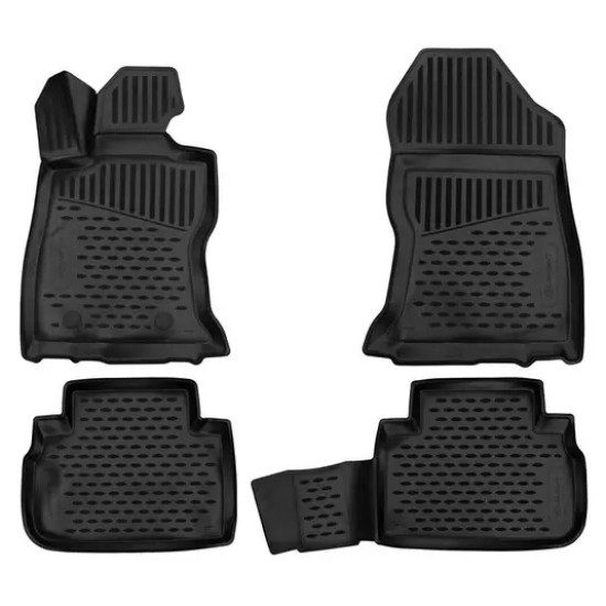 ΠΑΤΑΚΙΑ ΣΕ ΣΚΑΦΗ TPE ΛΑΣΤΙΧΟ ΓΙΑ SUBARU FORESTER SUV 2018+  ΣΕ ΜΑΥΡΟ ΧΡΩΜΑ NOVLINE - 4 ΤΕΜ.