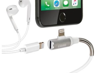 ΚΑΛΩΔΙΟ USB ΦΟΡΤΙΣΗΣ ΚΑΙ ΑΝΤΑΠΤΟΡΑΣ ΑΚΟΥΣΤΙΚΩΝ APPLE (8 PIN) 90 ΜΟΙΡΩΝ IRON SILVER LINE (200 cm)