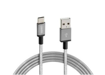 ΚΑΛΩΔΙΟ USB ΦΟΡΤΙΣΗΣ ΚΑΙ ΣΥΓΧΡΟΝΙΣΜΟΥ IRON SILVER LINE - TYPE C (100 cm)