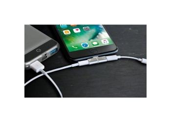 ΤΑΦ ΣΥΝΔΕΣΗΣ ΦΟΡΤΙΣΤΗ ΜΕ ΑΚΟΥΣΤΙΚΑ SPLITTER APPLE (8 PIN) 90 ΜΟΙΡΩΝ