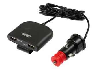ΦΟΡΤΙΣΤΗΣ ΑΝΤΑΠΤΟΡΑΣ ΑΝΑΠΤΗΡΑ 4USB 12/24V ΜΕ ΚΑΛΩΔΙΟ 180cm 7800mA FAST CHARGE EXTENDER