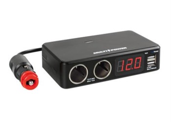 ΑΝΤΑΠΤΟΡΑΣ ΑΝΑΠΤΗΡΑ 12/24/36V ΔΙΠΛΟΣ ΜΕ 2 USB+ΒΟΛΤΟΜΕΤΡΟ MULTI POWER ΜΕ ΚΑΛΩΔΙΟ 80cm