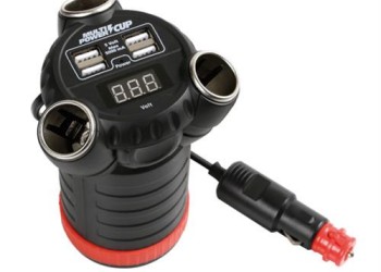 ΑΝΤΑΠΤΟΡΑΣ ΑΝΑΠΤΗΡΑ 12/24/36V ΤΡΙΠΛΟΣ ΜΕ 4 USB+ΒΟΛΤΟΜΕΤΡΟ MULTI POWER CUP ΜΕ ΚΑΛΩΔΙΟ 80cm