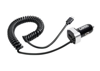 Αντάπτορας Αναπτήρα  12/24V 2400mA Διπλός με Θύρα USB+MICRO USB με καλώδιο 150cm