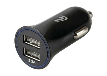 ΑΝΤΑΠΤΟΡΑΣ ΑΝΑΠΤΗΡΑ ΜΕ 2 USB 12/24V 2500 mA LED PLUG-IN 2 (Φ 25mm / ΜΗΚΟΣ 51mm)