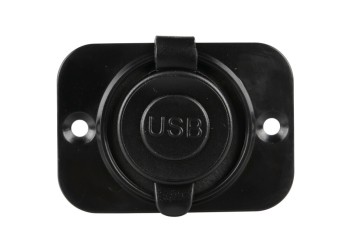 ΠΡΙΖΑ USB ΜΕ ΚΑΠΑΚΙ ΚΑΙ 2 ΘΥΡΕΣ USB (A+C) 12/24V 3000mA 15W ΜΑΥΡΗ FAST CHARGE LAMPA - 1 TEM.