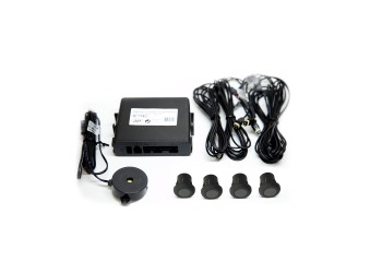 ΣΥΣΤΗΜΑ ΠΑΡΚΑΡΙΣΜΑΤΟΣ 12V ΜΕ 4 ΑΙΣΘΗΤΗΡΕΣ ΓΙΑ ΜΕΤΑΛΛΙΚΟΥΣ ΠΡΟΦΥΛΑΚΤΗΡΕΣ ΠΙΣΩ ΣΕ ΜΑΥΡΟ ΧΡΩΜΑ ΜΕ BUZZER DGA - 1 σετ.